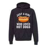 Hot Dog Design For Women Food Hotdog Lovers Premium Hoodie