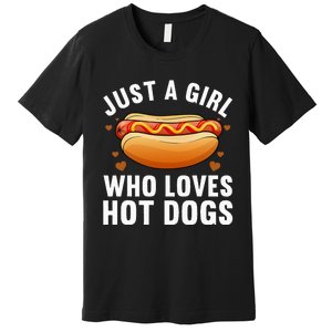 Hot Dog Design For Women Food Hotdog Lovers Premium T-Shirt