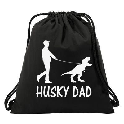 Husky Dad Dinosaur Siberian Husky Dog Owner Funny Father Day Drawstring Bag