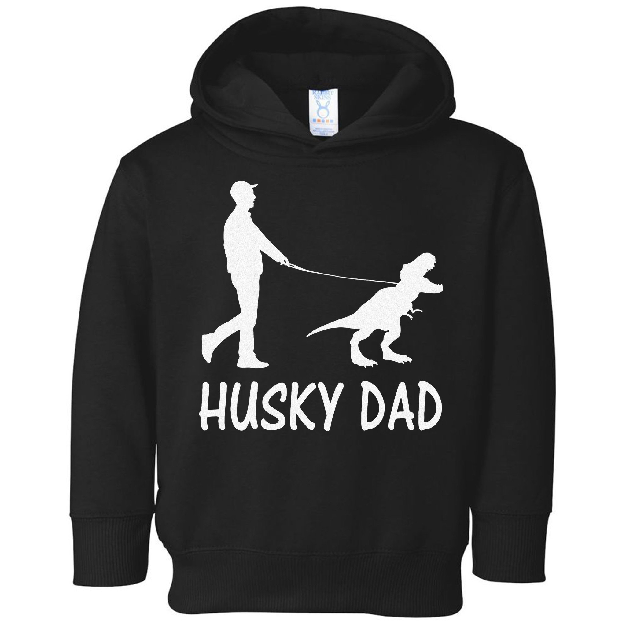 Husky Dad Dinosaur Siberian Husky Dog Owner Funny Father Day Toddler Hoodie