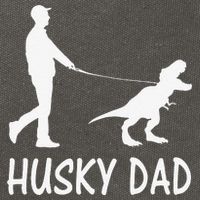 Husky Dad Dinosaur Siberian Husky Dog Owner Funny Father Day Cotton Canvas Backpack