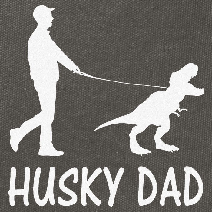 Husky Dad Dinosaur Siberian Husky Dog Owner Funny Father Day Cotton Canvas Backpack