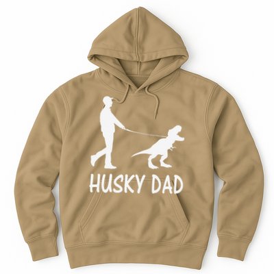 Husky Dad Dinosaur Siberian Husky Dog Owner Funny Father Day Hoodie