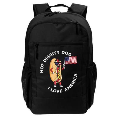 Hot Diggity Dog July 4th Patriotic BBQ Picnic USA Funny Backpack