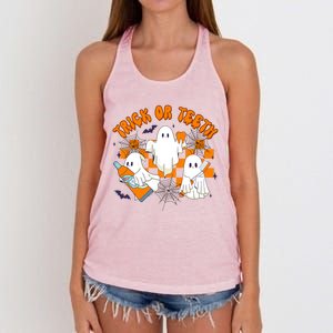 Halloween Dentist Dental Hygienist Boo Spooky Trick Or Th Gift Women's Knotted Racerback Tank