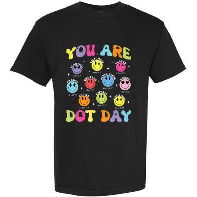 Happy Dot Day Teacher Smile Face Garment-Dyed Heavyweight T-Shirt