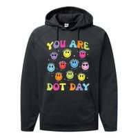 Happy Dot Day Teacher Smile Face Performance Fleece Hoodie