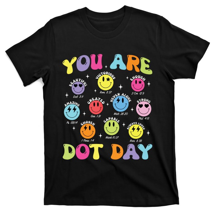 Happy Dot Day Teacher Smile Face T-Shirt