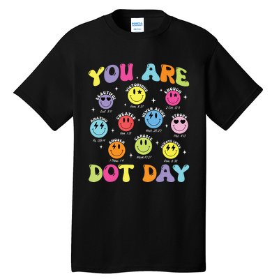 Happy Dot Day Teacher Smile Face Tall T-Shirt