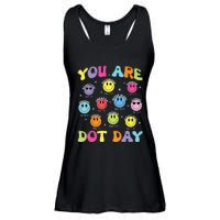 Happy Dot Day Teacher Smile Face Ladies Essential Flowy Tank