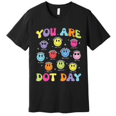 Happy Dot Day Teacher Smile Face Premium T-Shirt