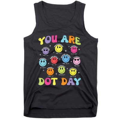 Happy Dot Day Teacher Smile Face Tank Top