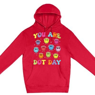 Happy Dot Day Teacher Smile Face Premium Pullover Hoodie