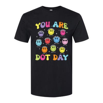 Happy Dot Day Teacher Smile Face Softstyle CVC T-Shirt