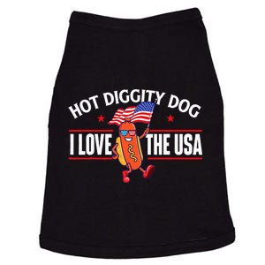 Hot Diggity Dog Usa American Flag Doggie Tank