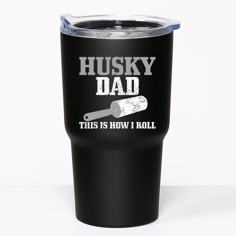 Husky Dad Dog Hair Funny Siberian Husky Tumbler