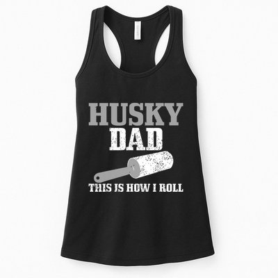 Husky Dad Dog Hair Funny Siberian Husky Womens Tank Top