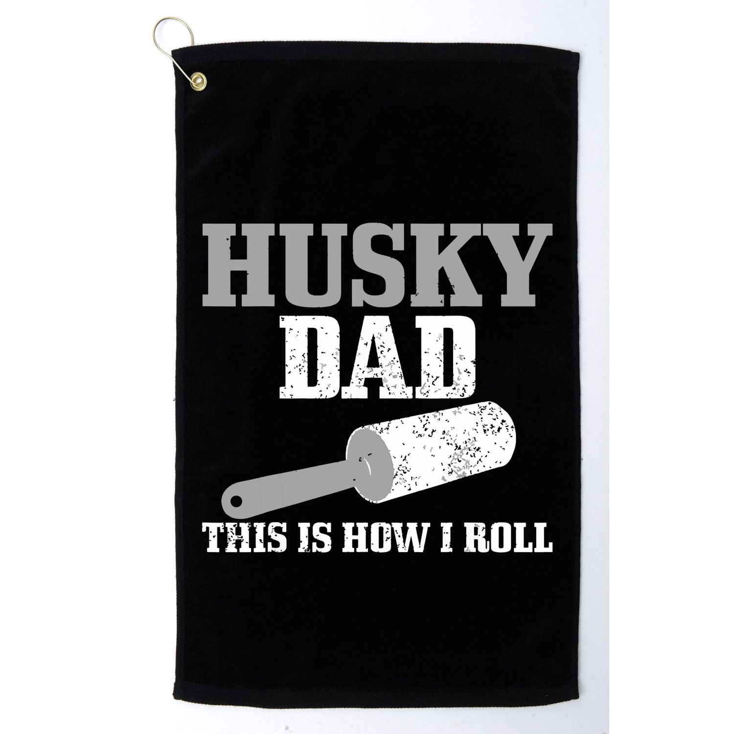 Husky Dad Dog Hair Funny Siberian Husky Golf Towel