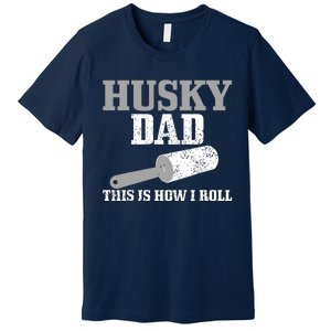 Husky Dad Dog Hair Funny Siberian Husky Premium T-Shirt