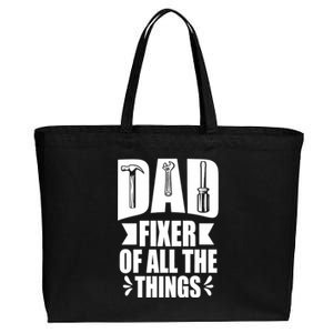 Handyman Dads Dad Fixer Of All The Things Dad Fixer Cotton Canvas Jumbo Tote