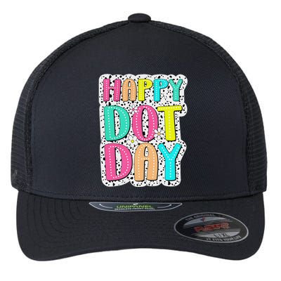 Happy Dot Day Colorful Polka Dot Dalmatian Gift Flexfit Unipanel Trucker Cap