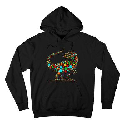 Happy Dot Day Colorful Polka Dot Dinosaur Hoodie