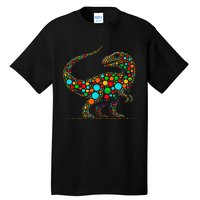 Happy Dot Day Colorful Polka Dot Dinosaur Tall T-Shirt