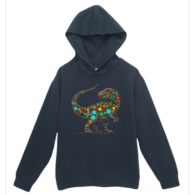 Happy Dot Day Colorful Polka Dot Dinosaur Urban Pullover Hoodie