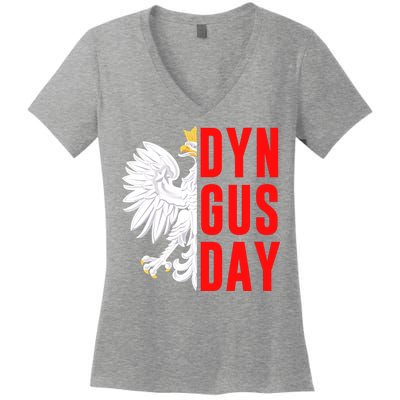 Happy Dyngus Day 2025 Polish-American Polish Eagle Dyngus Day Polska White Eagle Women's V-Neck T-Shirt