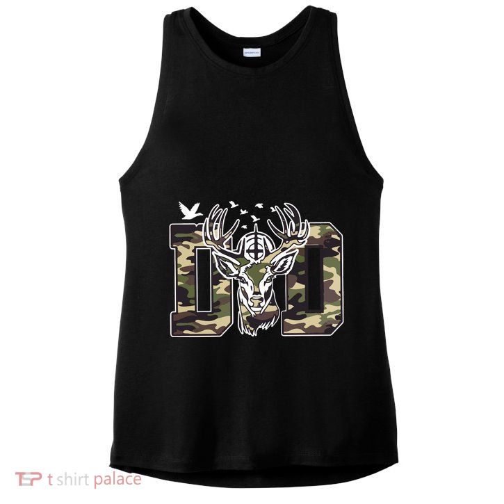 Hunter Dad Deer Hunting Ladies PosiCharge Tri-Blend Wicking Tank