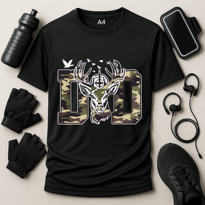Hunter Dad Deer Hunting Cooling Performance Crew T-Shirt