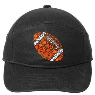 Happy Dot Day 2024 Polka Dot Football 7-Panel Snapback Hat