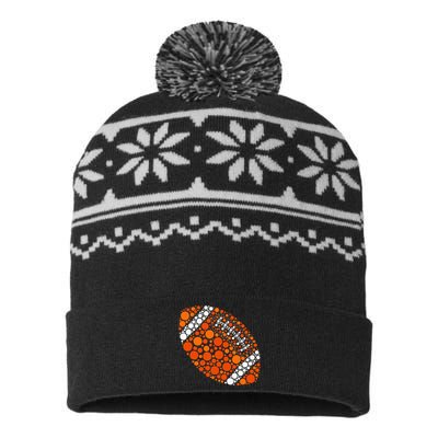 Happy Dot Day 2024 Polka Dot Football USA-Made Snowflake Beanie