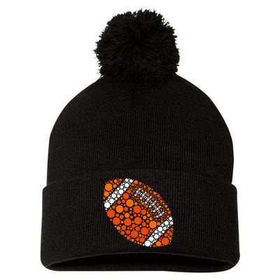 Happy Dot Day 2024 Polka Dot Football Pom Pom 12in Knit Beanie