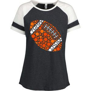 Happy Dot Day 2024 Polka Dot Football Enza Ladies Jersey Colorblock Tee