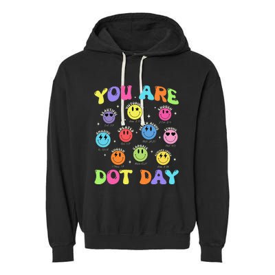 Happy Dot Day Garment-Dyed Fleece Hoodie