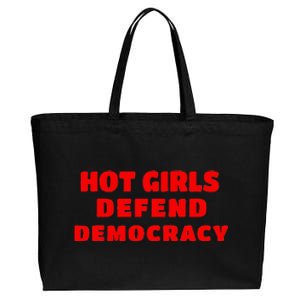 Hot Defend Democracy Cotton Canvas Jumbo Tote