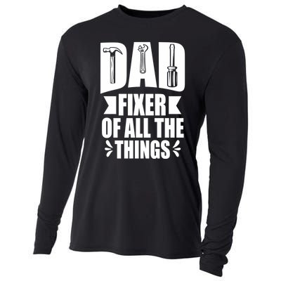 Handyman Dads Dad Fixer Of All The Things Dad Fixer Cooling Performance Long Sleeve Crew