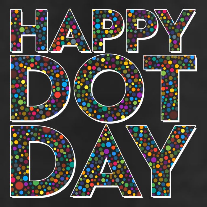 Happy Dot Day International Dot Day 7 Panel Mesh Trucker Snapback Hat