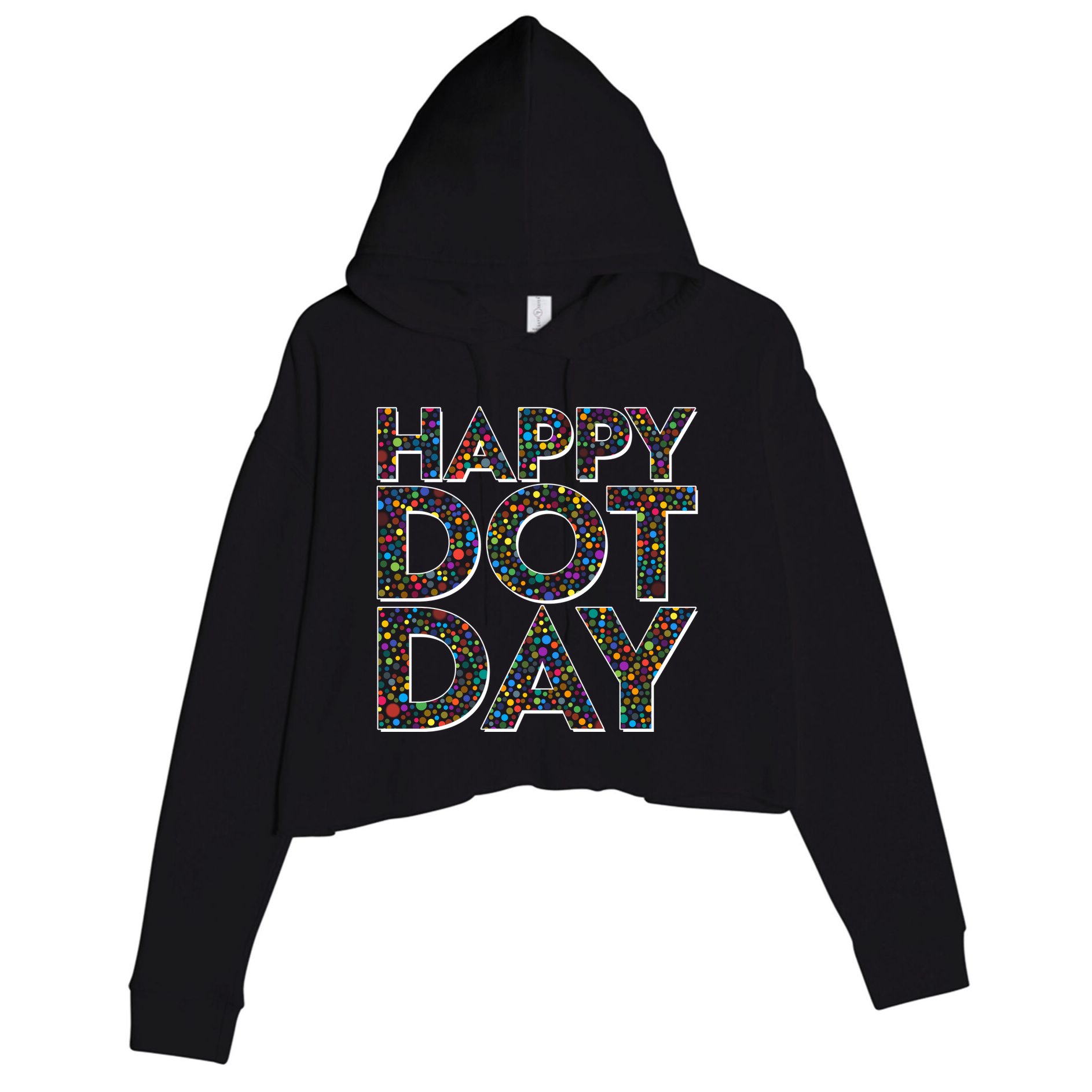 Happy Dot Day International Dot Day Crop Fleece Hoodie