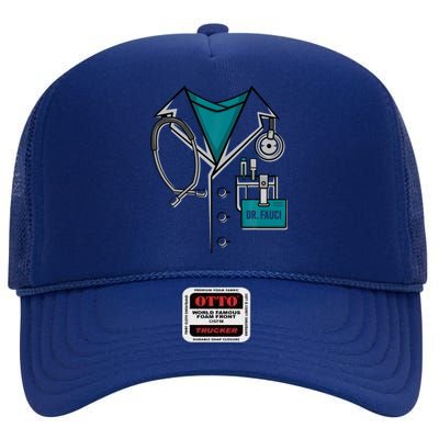 Halloween Diy Doctor Fauci Costume High Crown Mesh Back Trucker Hat