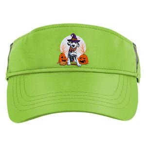 Halloween Dalmatian Dog Lovers Halloween Scary Pumpkin Moon Cool Gift Adult Drive Performance Visor