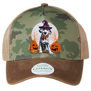 Halloween Dalmatian Dog Lovers Halloween Scary Pumpkin Moon Cool Gift Legacy Tie Dye Trucker Hat