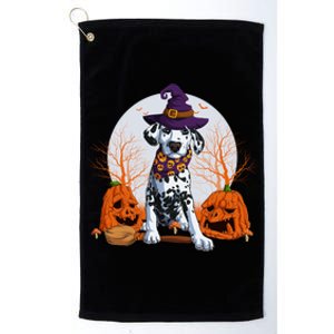 Halloween Dalmatian Dog Lovers Halloween Scary Pumpkin Moon Cool Gift Platinum Collection Golf Towel