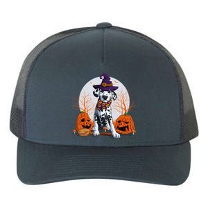 Halloween Dalmatian Dog Lovers Halloween Scary Pumpkin Moon Cool Gift Yupoong Adult 5-Panel Trucker Hat