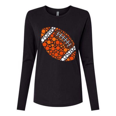 Happy Dot Day 2024 Polka Dot Football Ball Lover Gift Womens Cotton Relaxed Long Sleeve T-Shirt