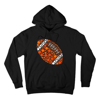 Happy Dot Day 2024 Polka Dot Football Ball Lover Gift Hoodie