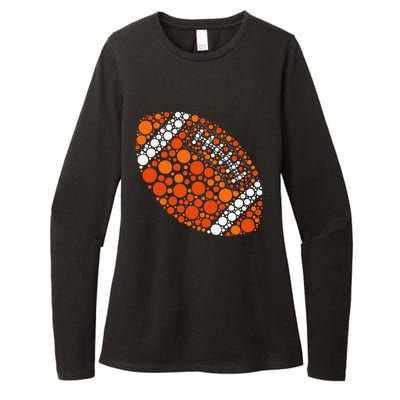 Happy Dot Day 2024 Polka Dot Football Ball Lover Gift Womens CVC Long Sleeve Shirt