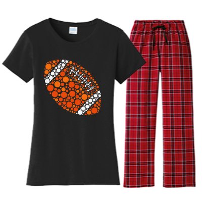 Happy Dot Day 2024 Polka Dot Football Ball Lover Gift Women's Flannel Pajama Set