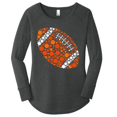 Happy Dot Day 2024 Polka Dot Football Ball Lover Gift Women's Perfect Tri Tunic Long Sleeve Shirt